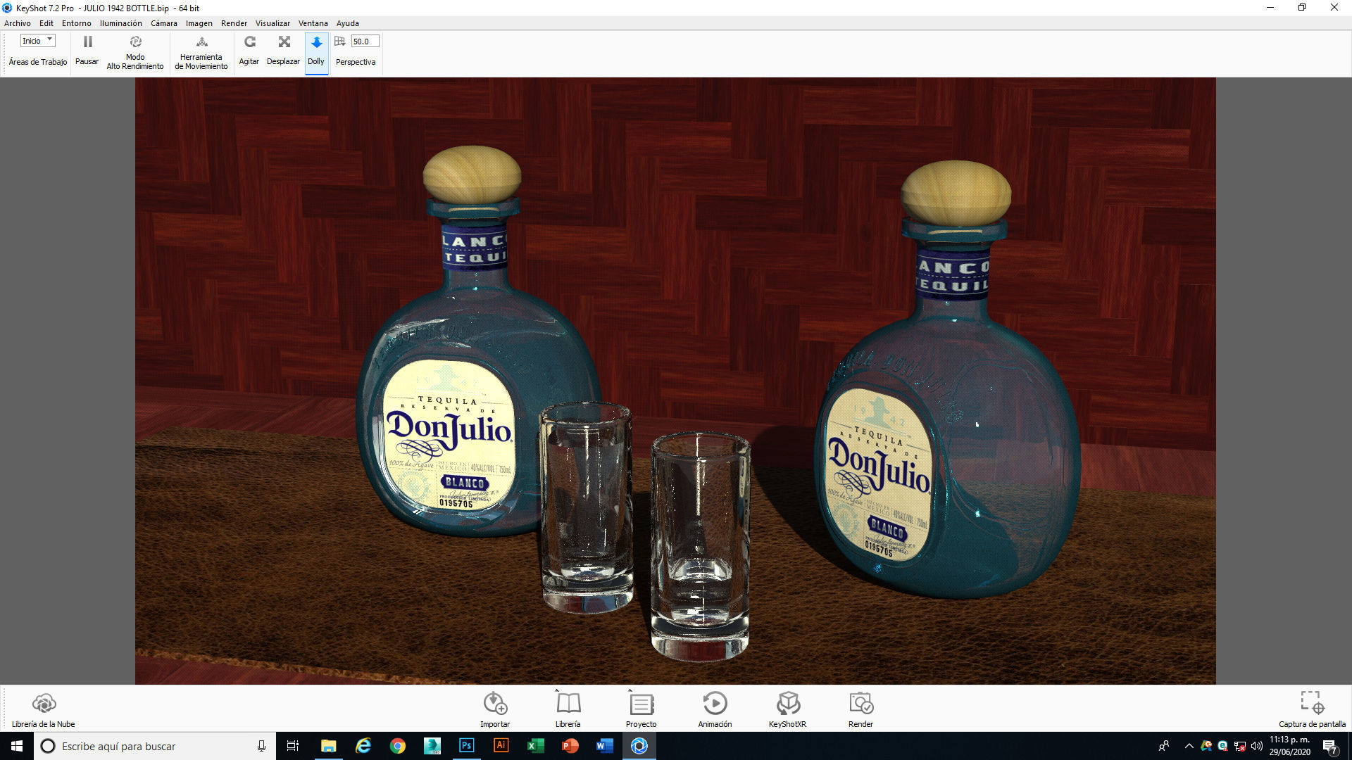 Tequila Don Julio Blanco 1942 3D model_19