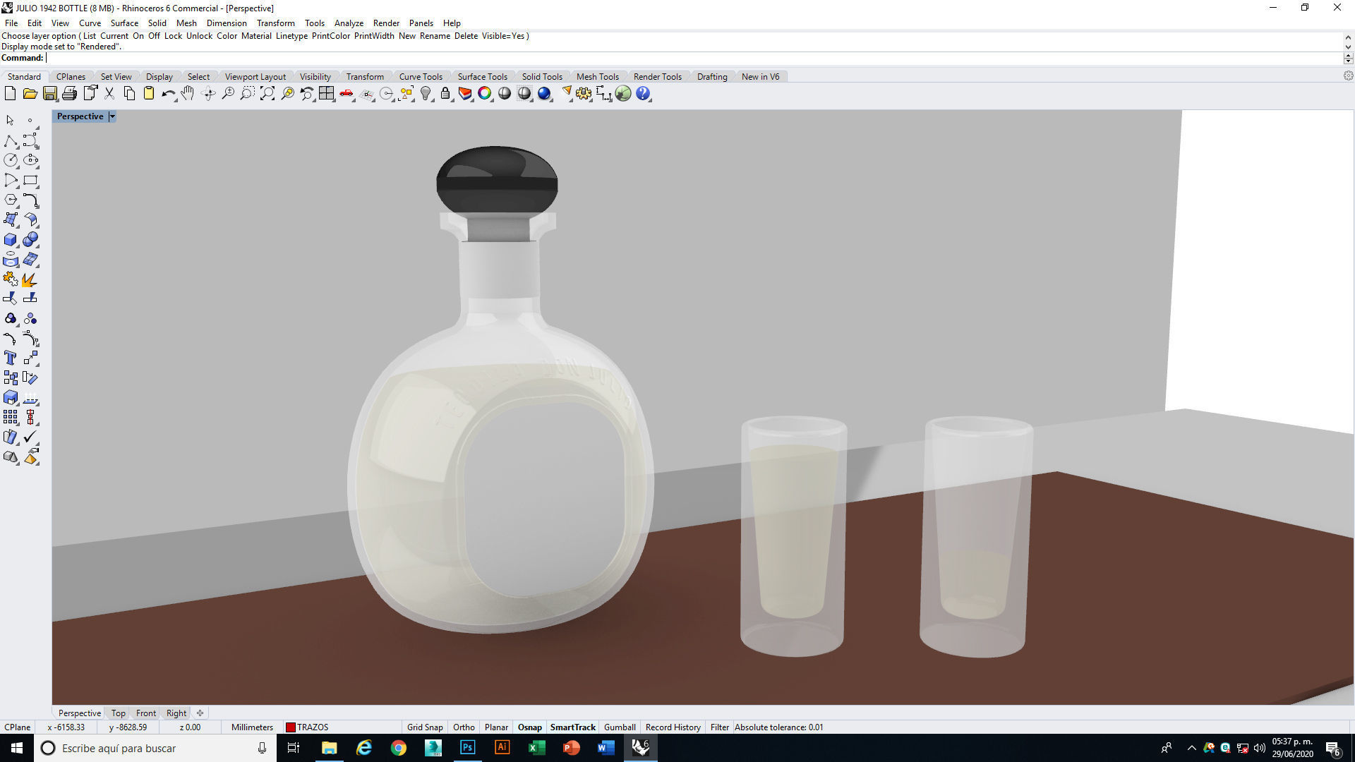Tequila Don Julio Blanco 1942 3D model_21