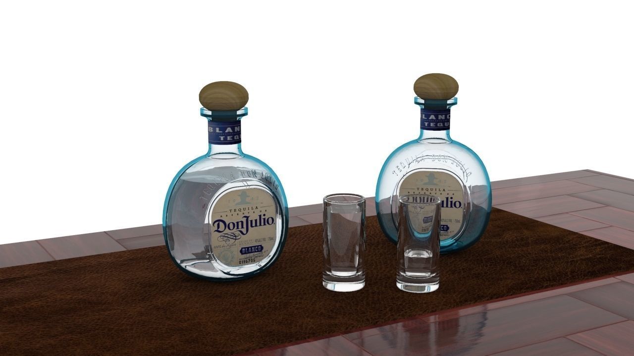 Tequila Don Julio Blanco 1942 3D model_6