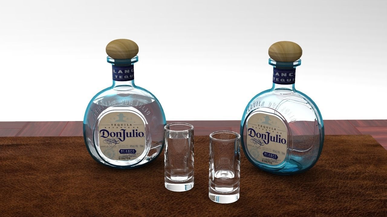 Tequila Don Julio Blanco 1942 3D model_5