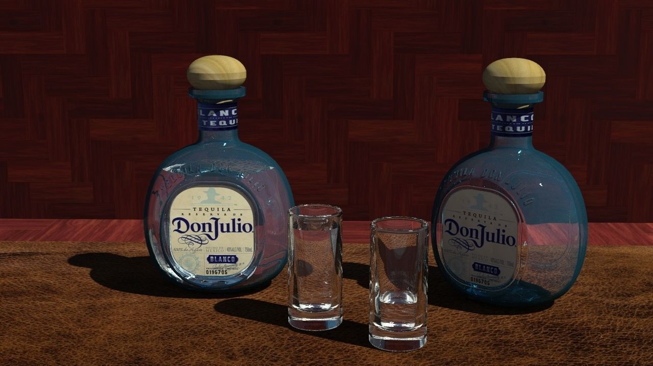Tequila Don Julio Blanco 1942 3D model_3