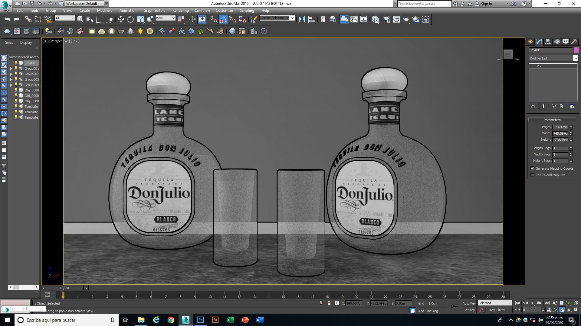 Tequila Don Julio Blanco 1942 3D model_15