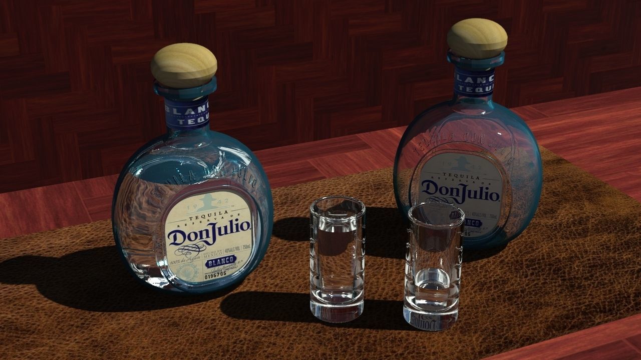 Tequila Don Julio Blanco 1942 3D model_2