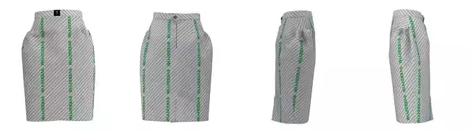 E M-2 MODEL skirt with stripes 3D print model