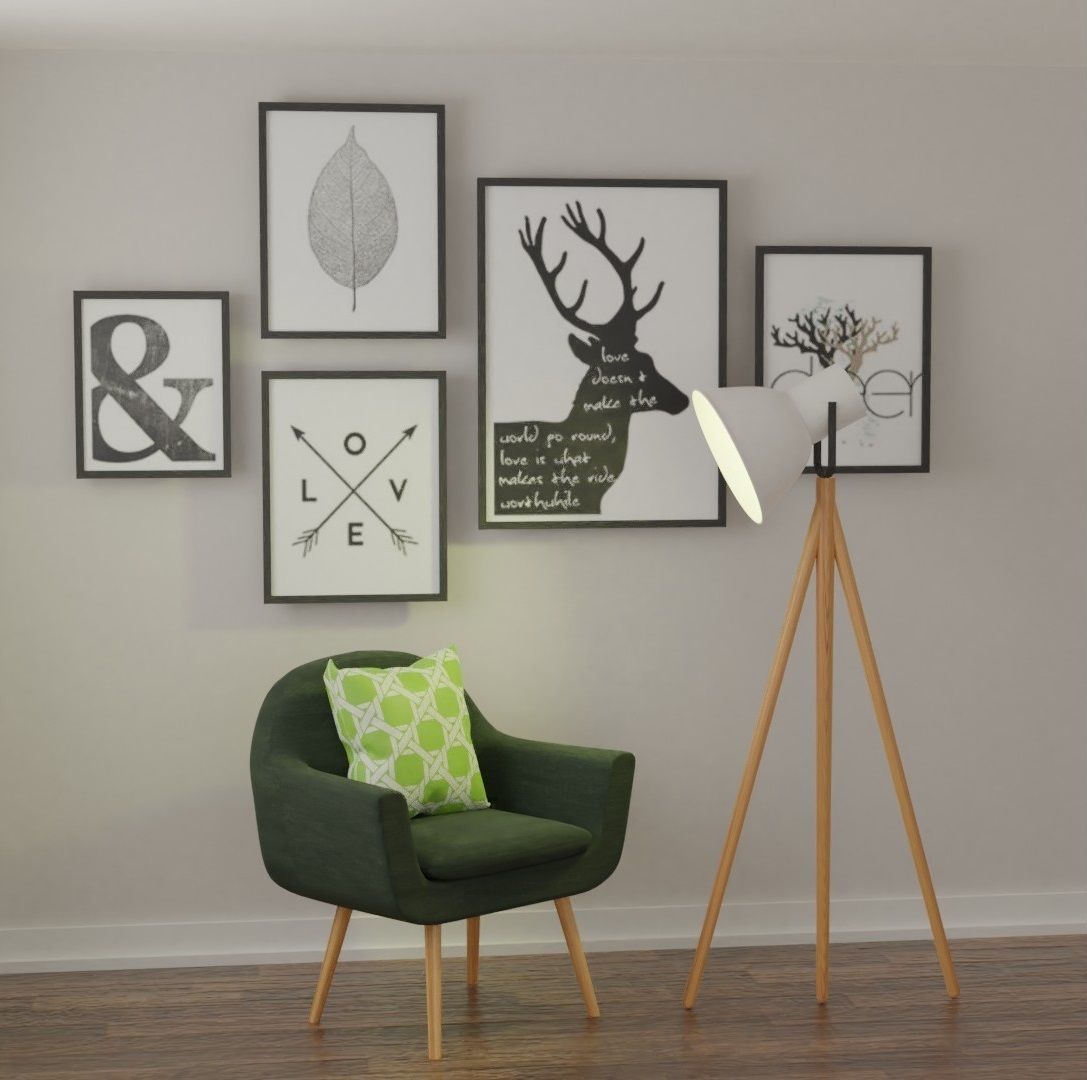 Living Area 3D model_3