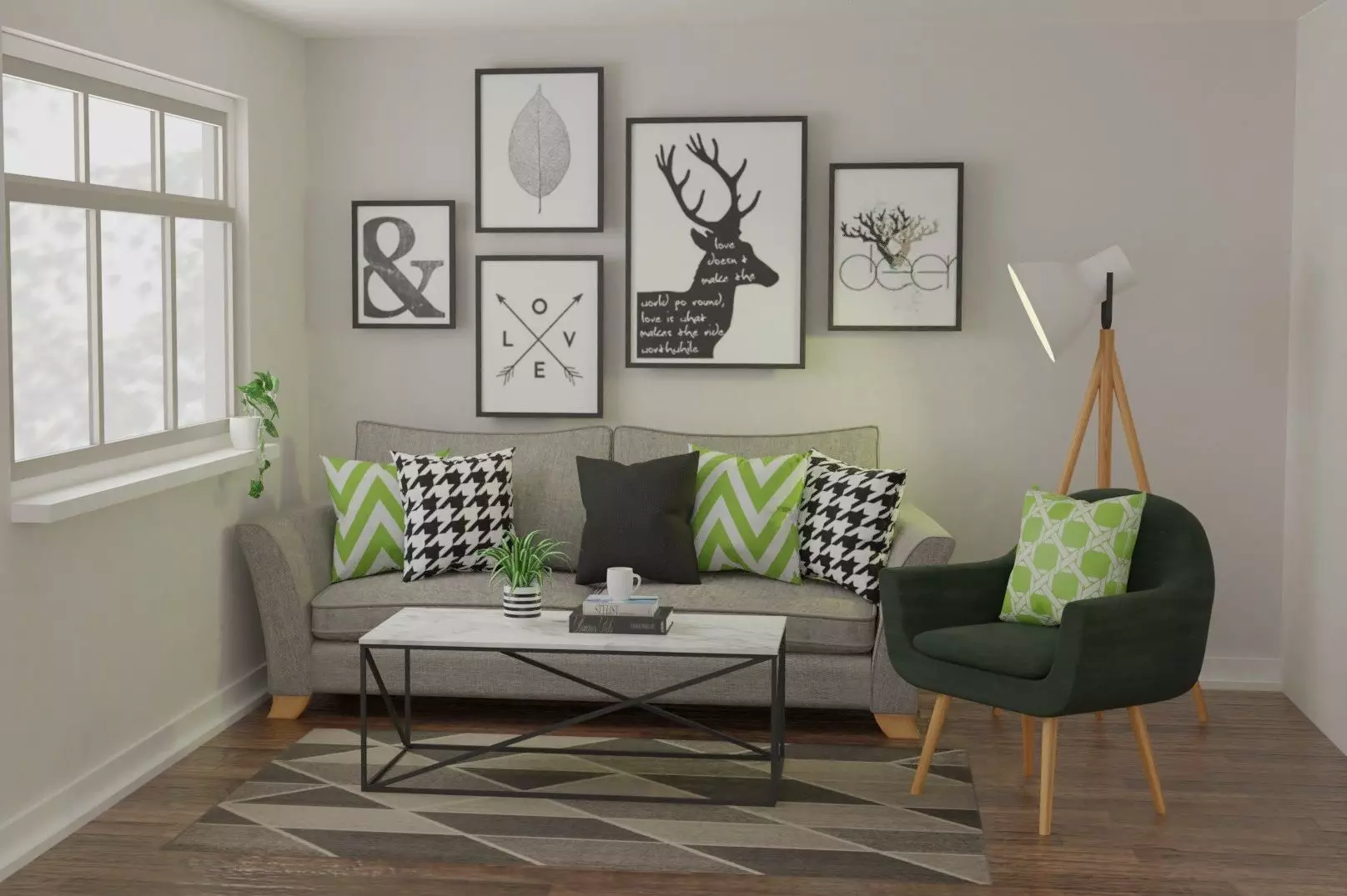 Living Area 3D model_0