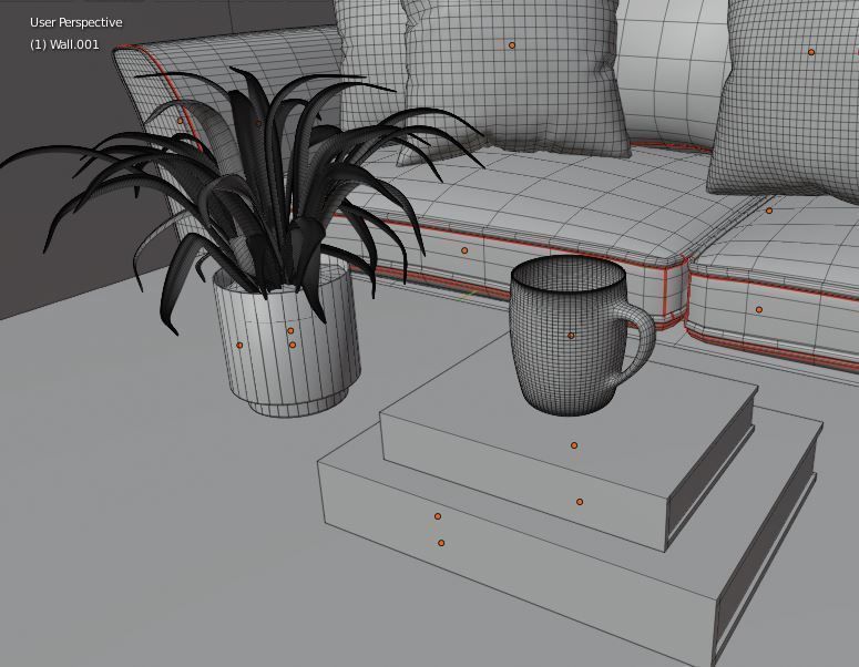 Living Area 3D model_7
