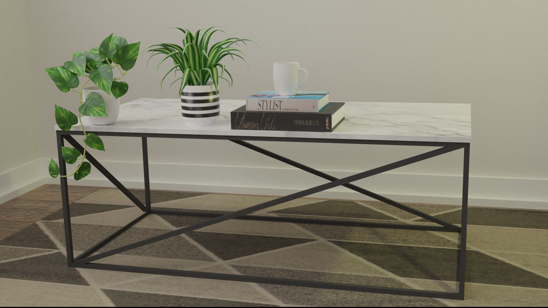 Living Area 3D model_2