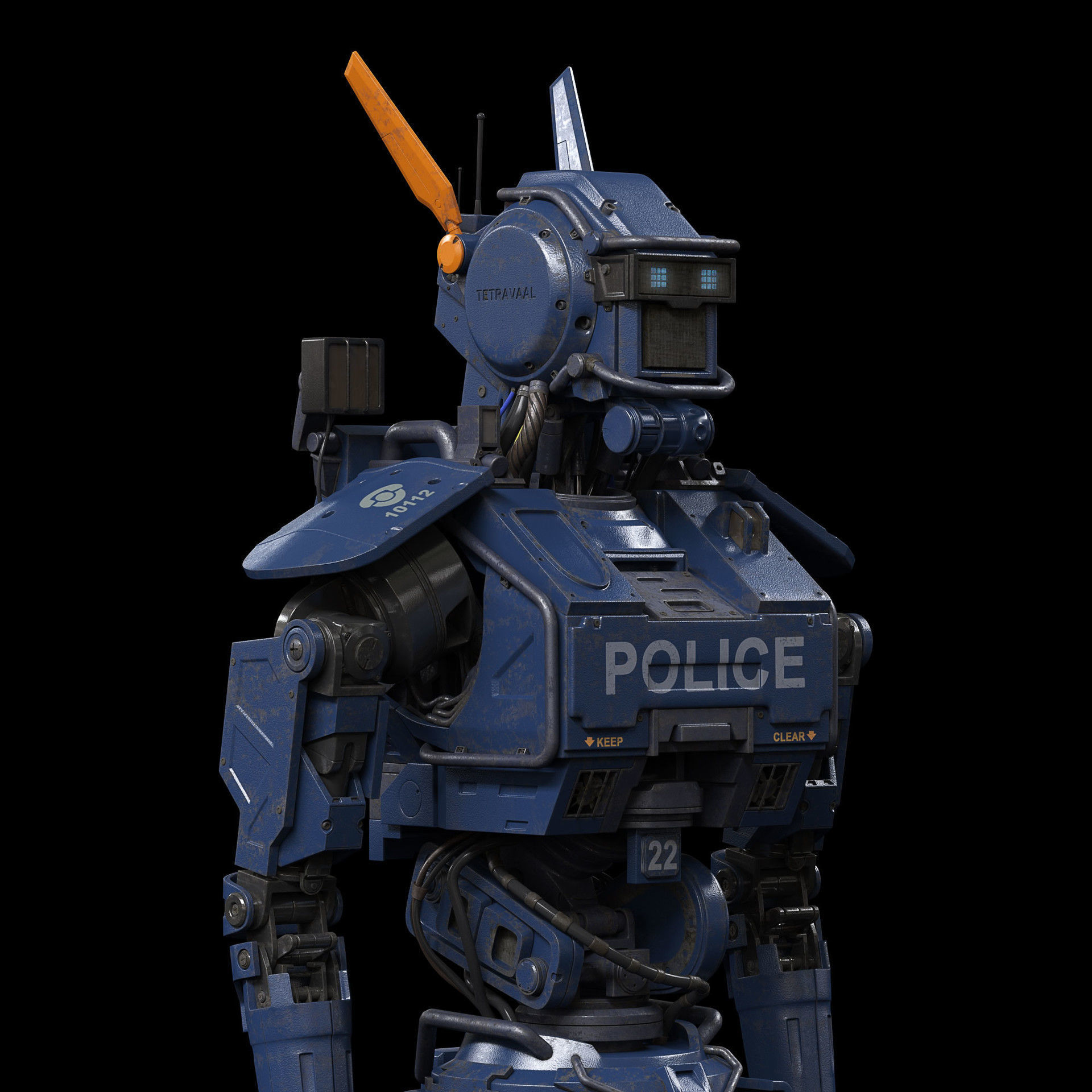 Chappie sci-fi robots in apocalypse world 3D model_1