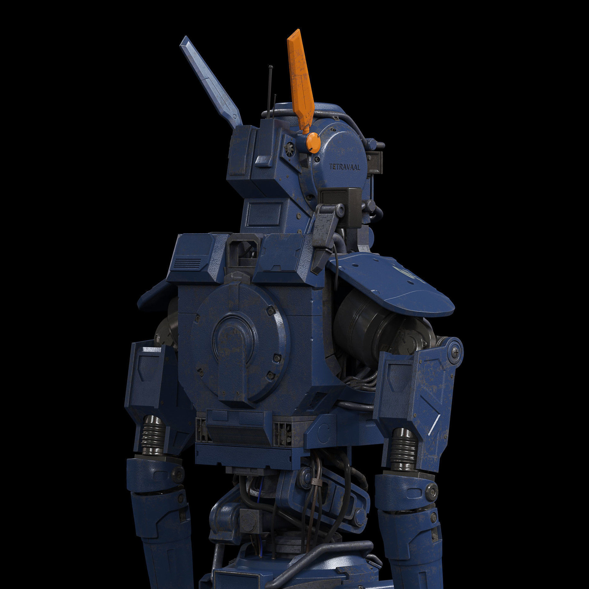 Chappie sci-fi robots in apocalypse world 3D model_4
