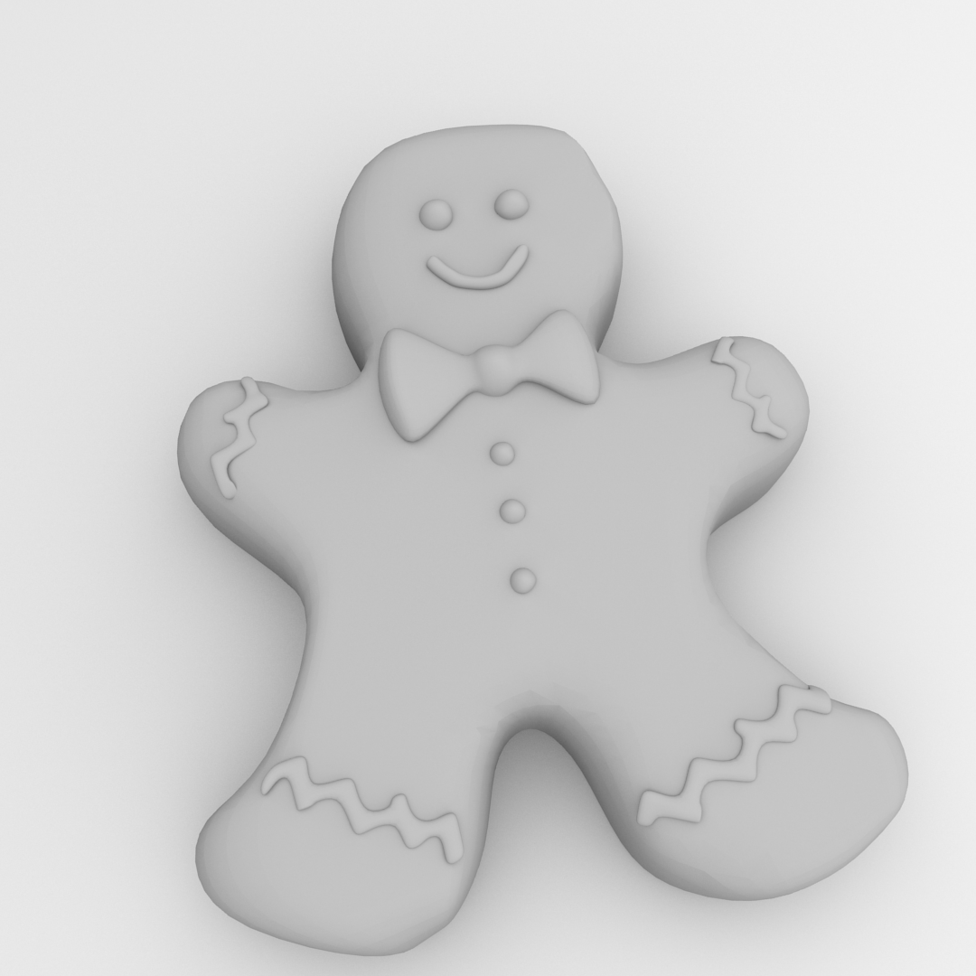 Gingerbread Man 3D model_3