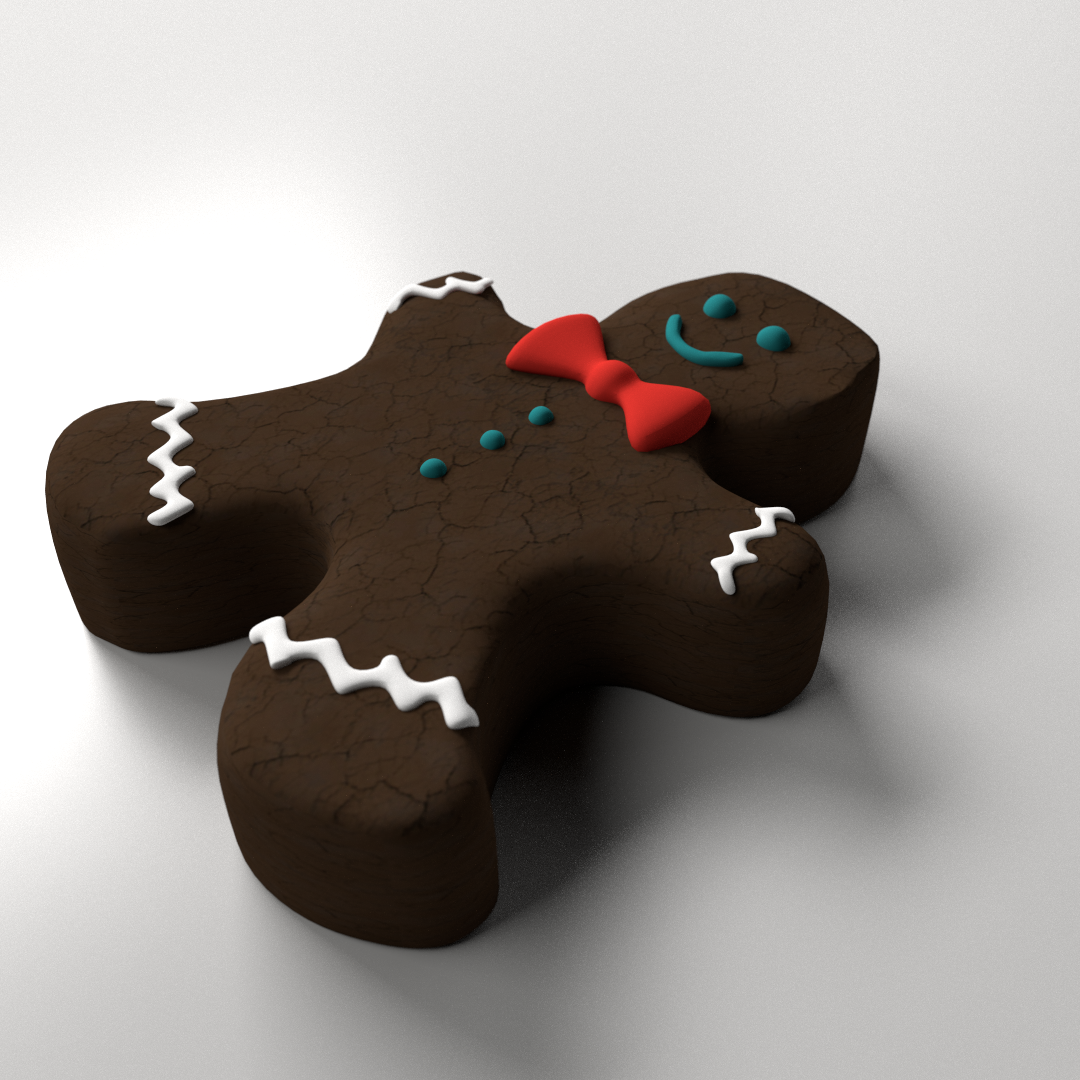 Gingerbread Man 3D model_2