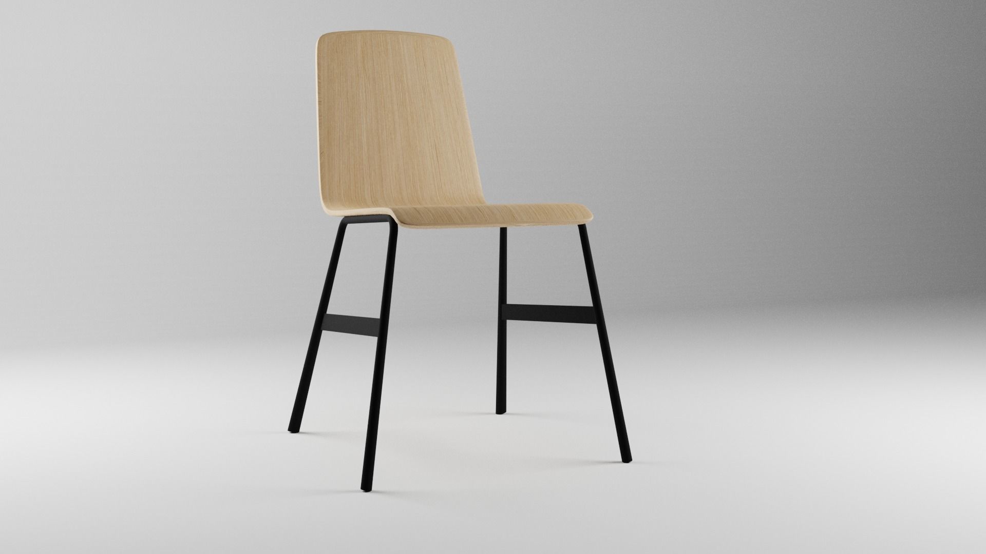 Modern Stool Free low-poly 3D model_2