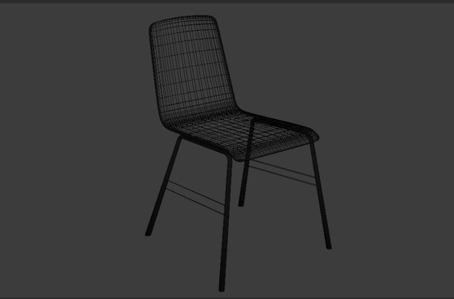 Modern Stool Free low-poly 3D model_3