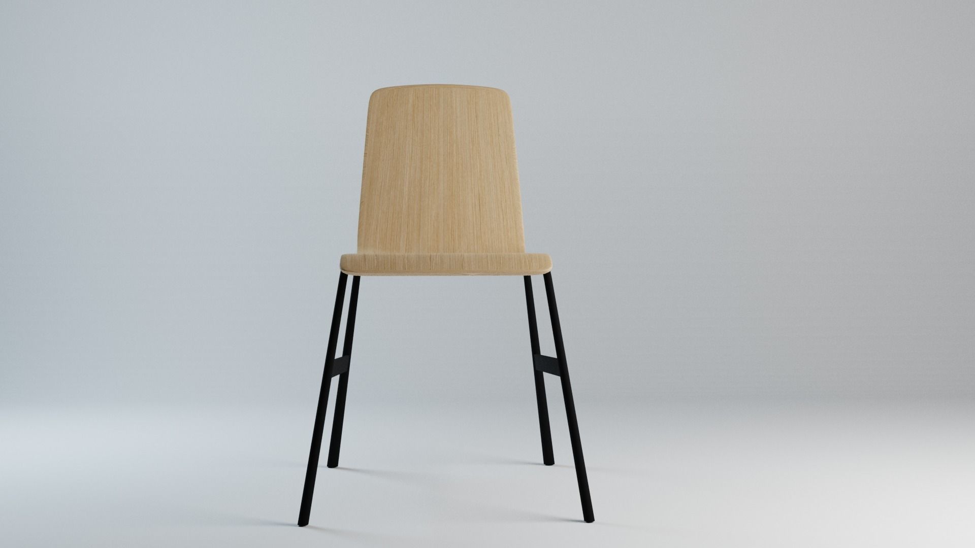 Modern Stool Free low-poly 3D model_4