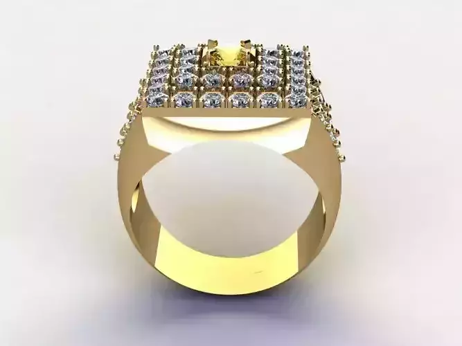 Ring7 gold ring with diamonds