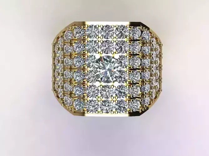 Ring9 gold ring with diamonds