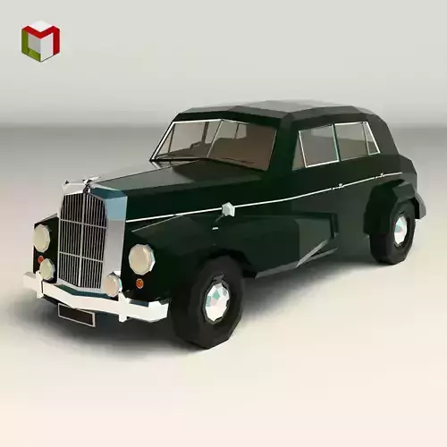 Low Poly Sedan Car 14