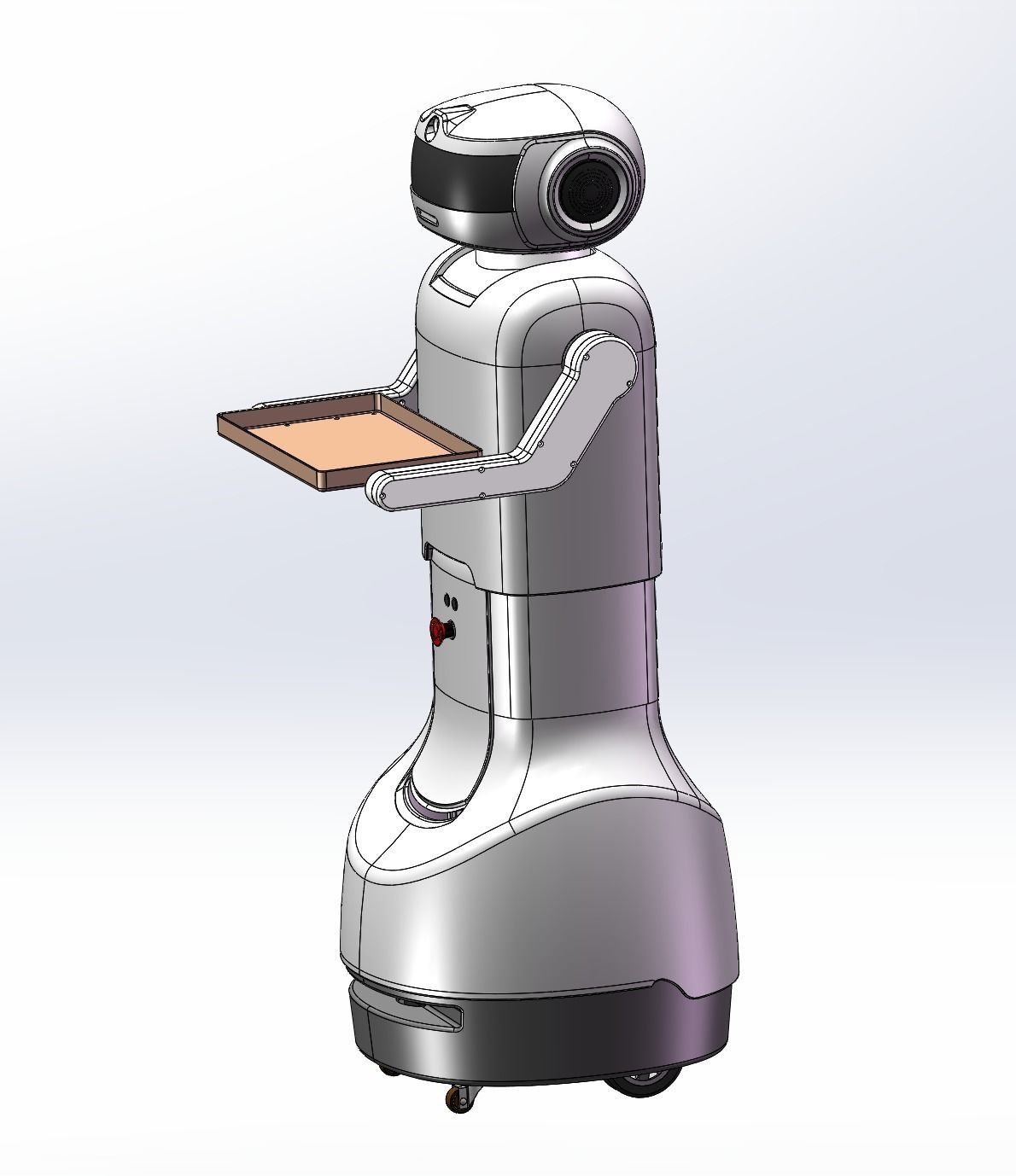 Server robot 3D model_4