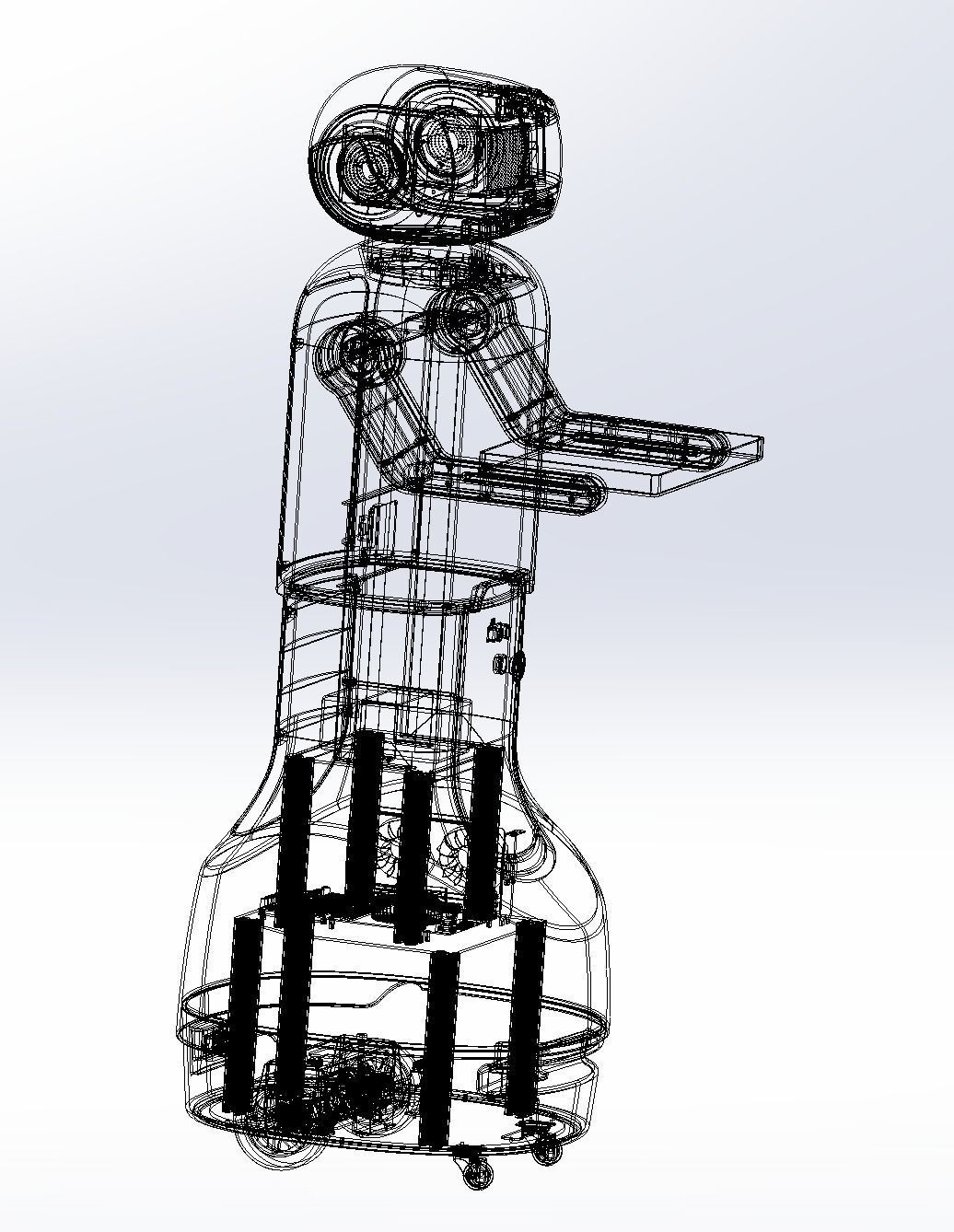 Server robot 3D model_7