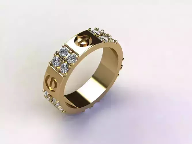 Ring13 gold ring with diamonds