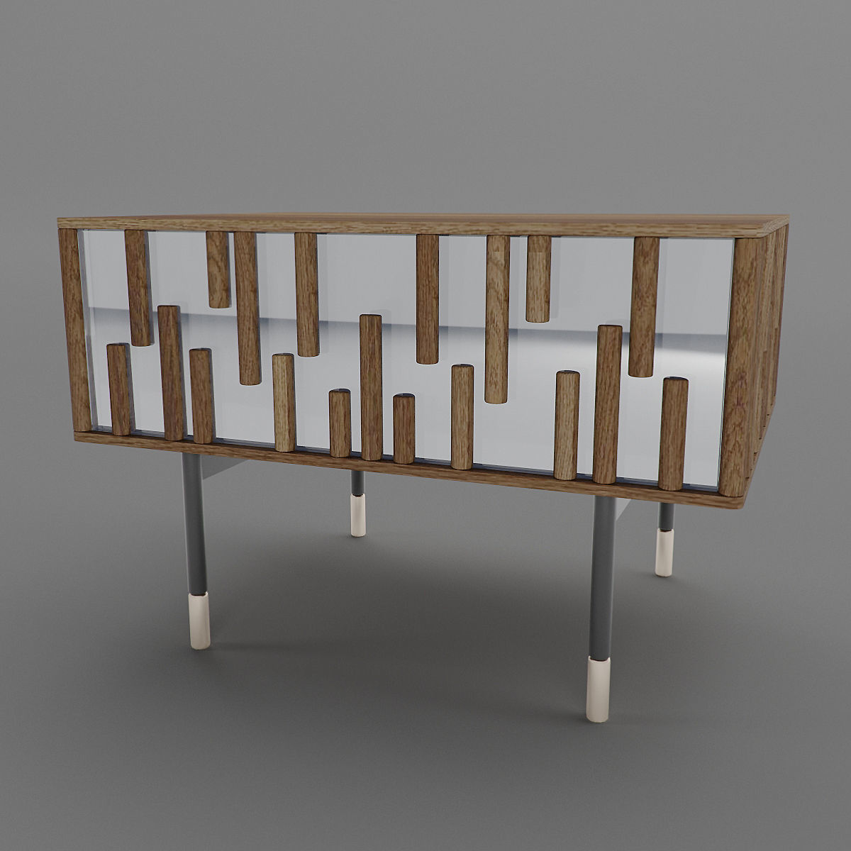 Drops Night Chest of Drawers  and Bedside Drawer 3D Model Collection_6