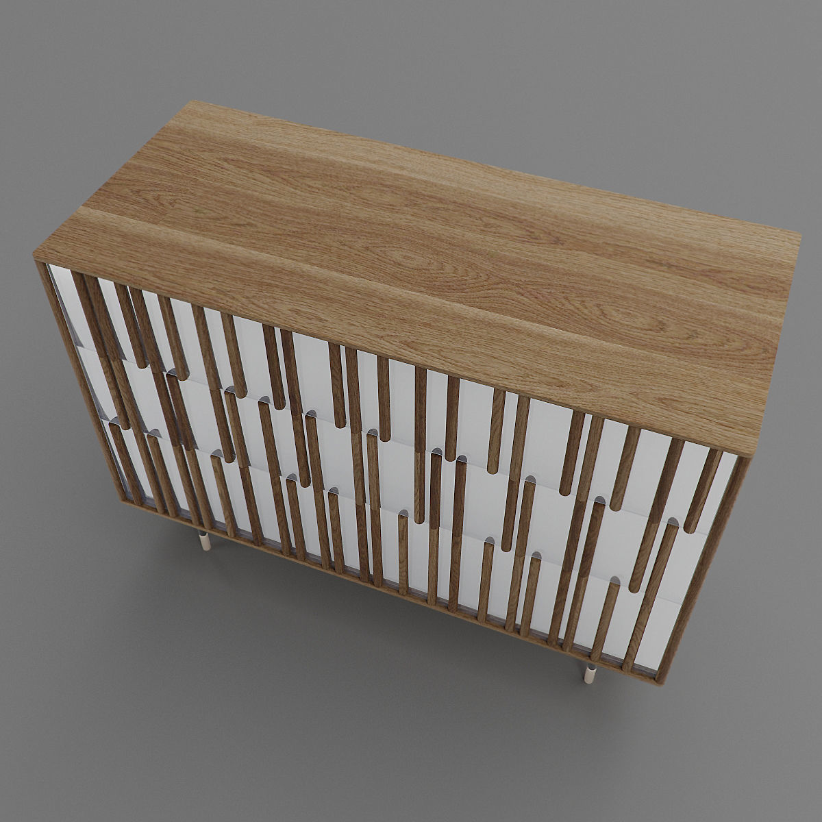 Drops Night Chest of Drawers  and Bedside Drawer 3D Model Collection_2