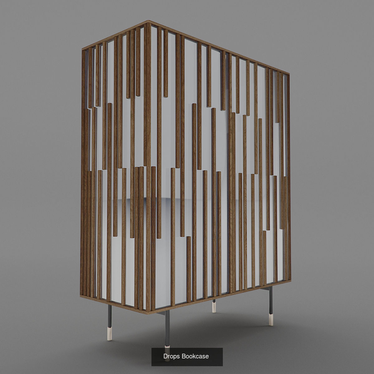 Drops -  Sideboard  Showcase   Bookcase 3D Model Collection_9
