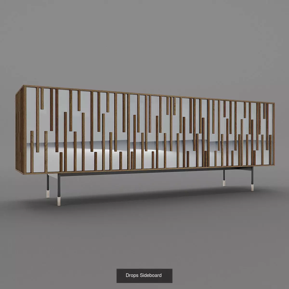 Drops -  Sideboard  Showcase   Bookcase 3D Model Collection_0