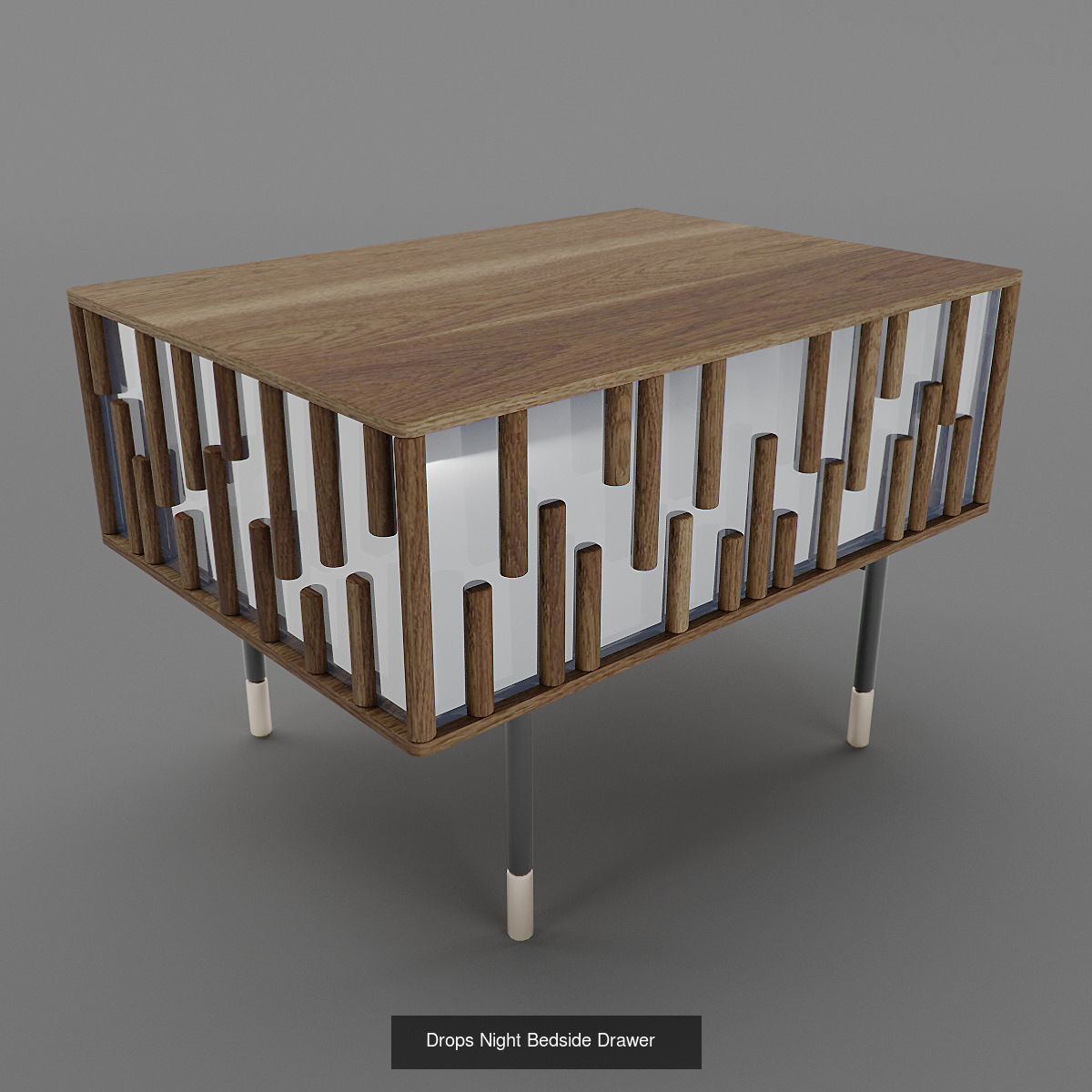 Drops collection modern sideboard with wooden panels _4