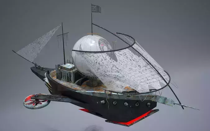 Sci-Fi Pirate Ship  3D model