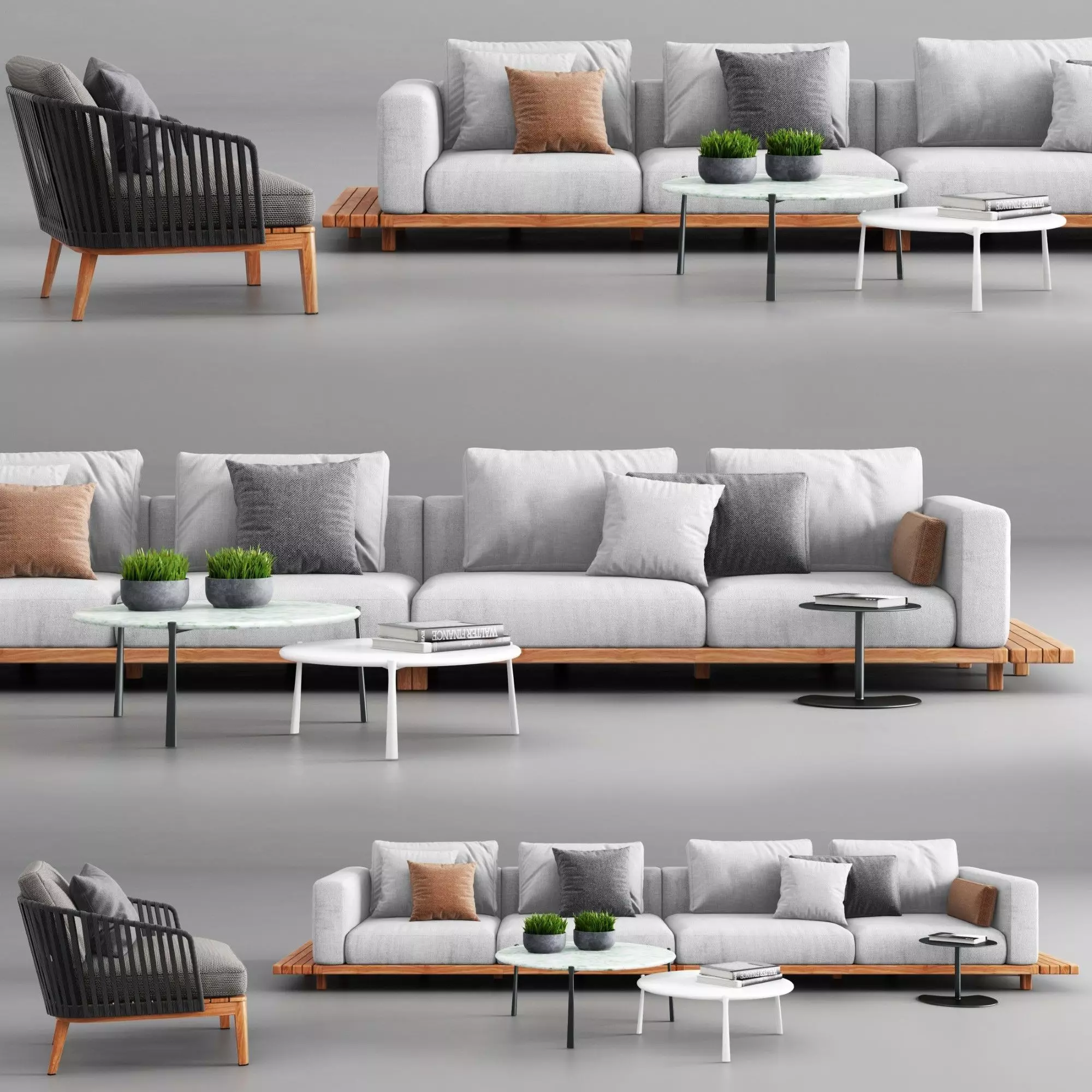Tribu Vis a Vis Sofa and Mood Club Chair 3D model
