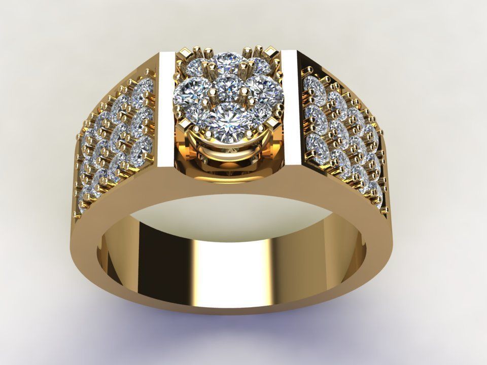 Diamond Man Ring 3D model_2