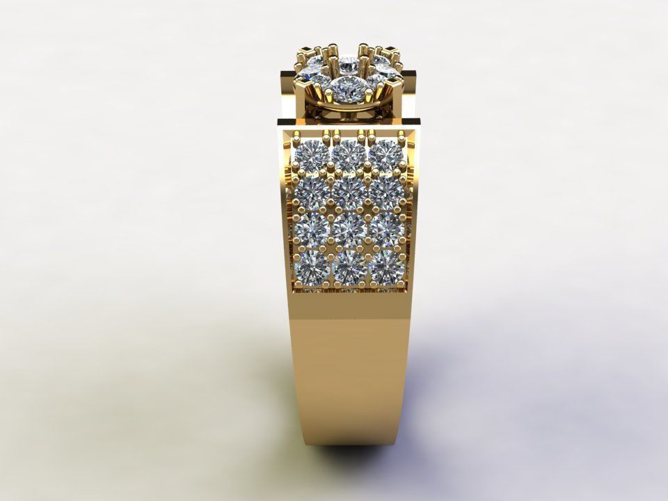 Diamond Man Ring 3D model_1