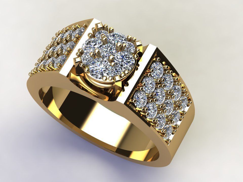 Diamond Man Ring 3D model_3