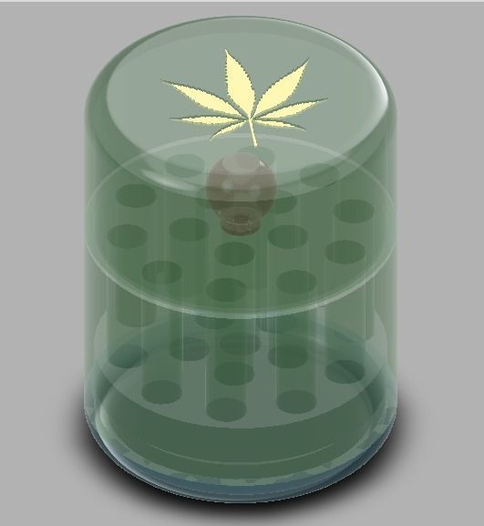 Decorative Joint Holder with lift tray Pot Weed 3D model 3D printable