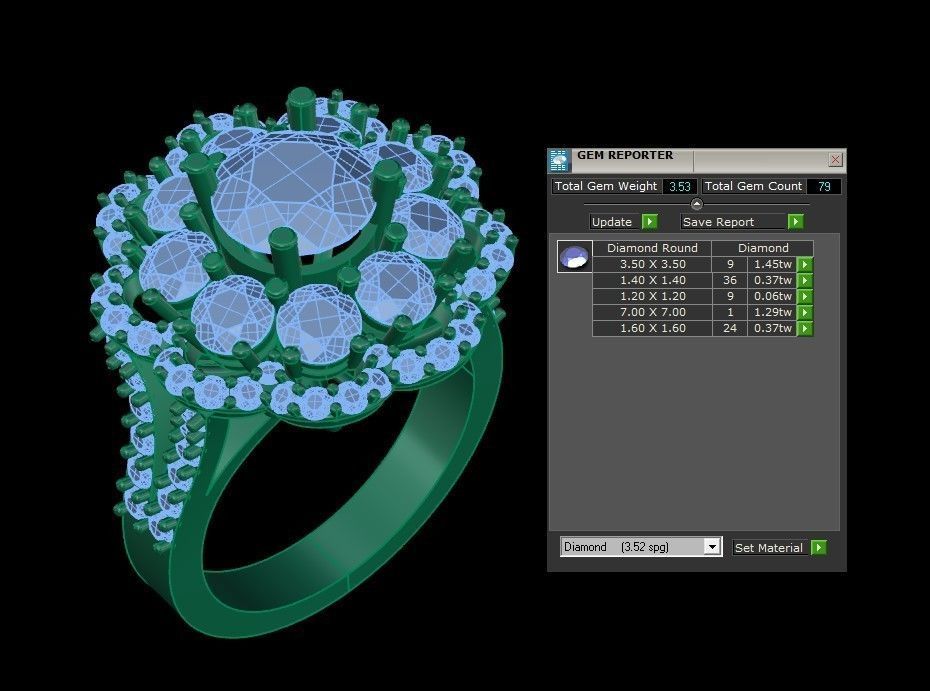 Ring49 topaz halo engagement ring 3D model_5