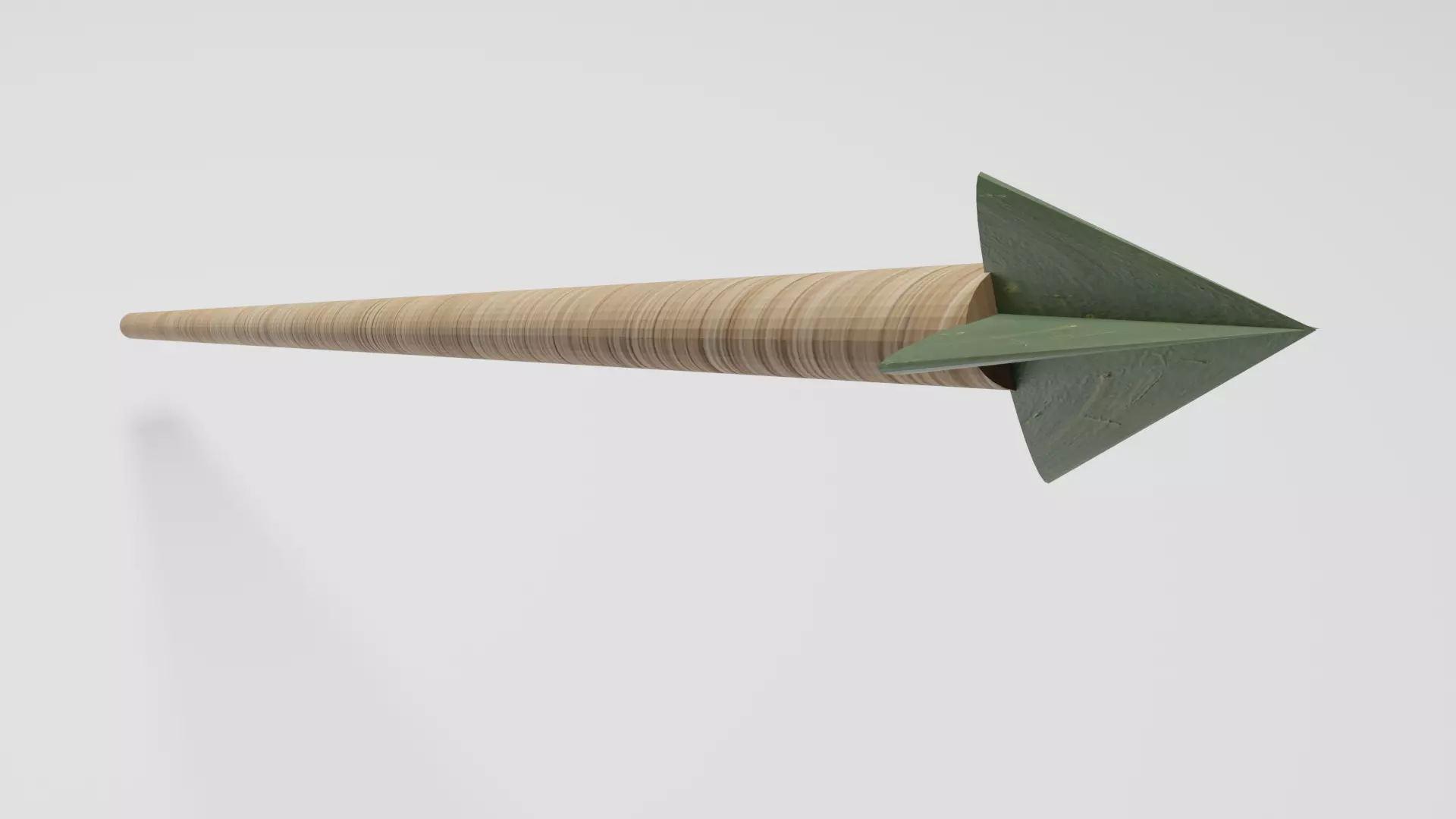 Spear arrow made of wood Free 3D model