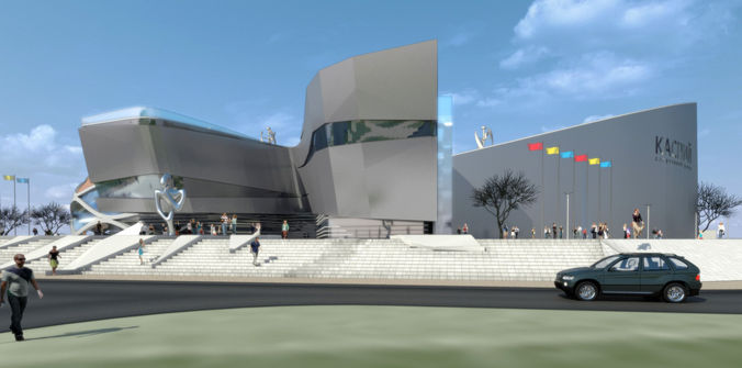 Sports Complex 01 Low-poly 3D model 2