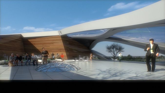 Sports Complex 01 Low-poly 3D model 5