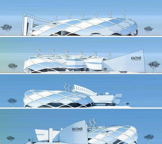 Sports Complex 01 Low-poly 3D model 6