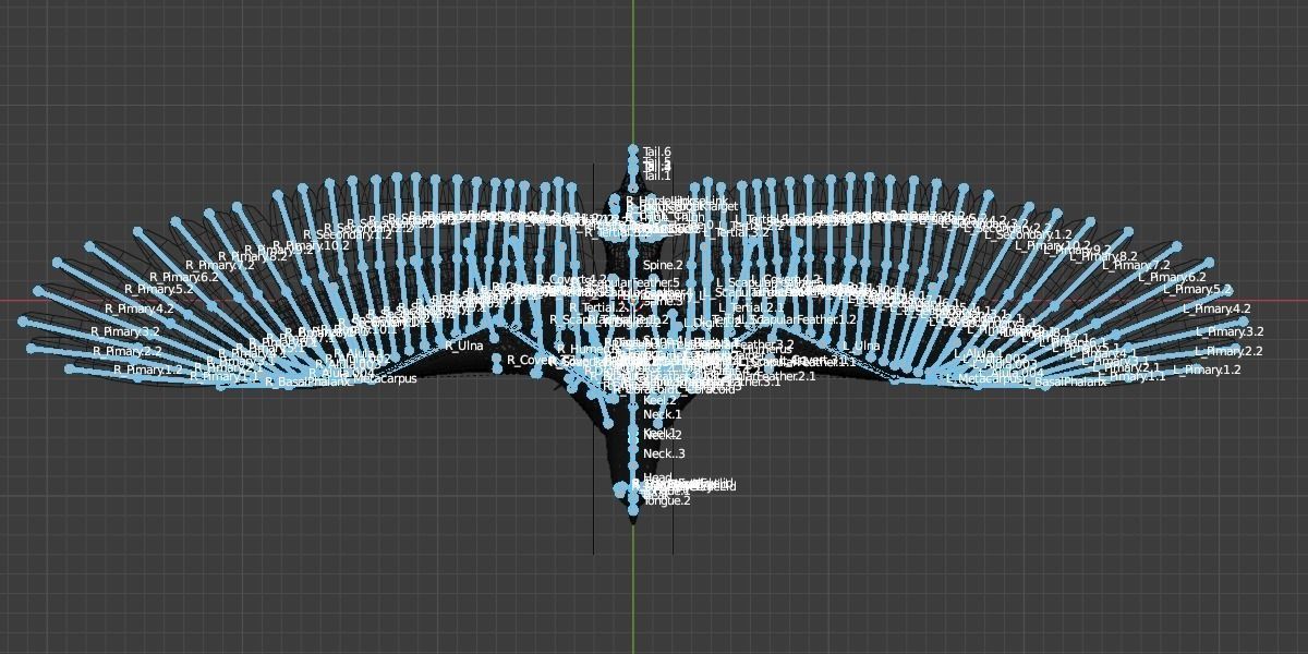 Griffin eagle flying in air 3D model_3