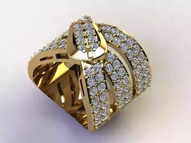 Ring54 ring with diamonds gold