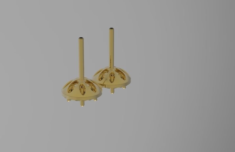 stud earrings 3D print model_2