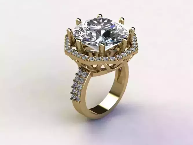 Ring57 diamond engagement ring gold