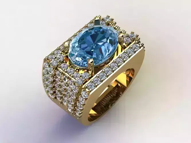 Man ring use natural gem 2020