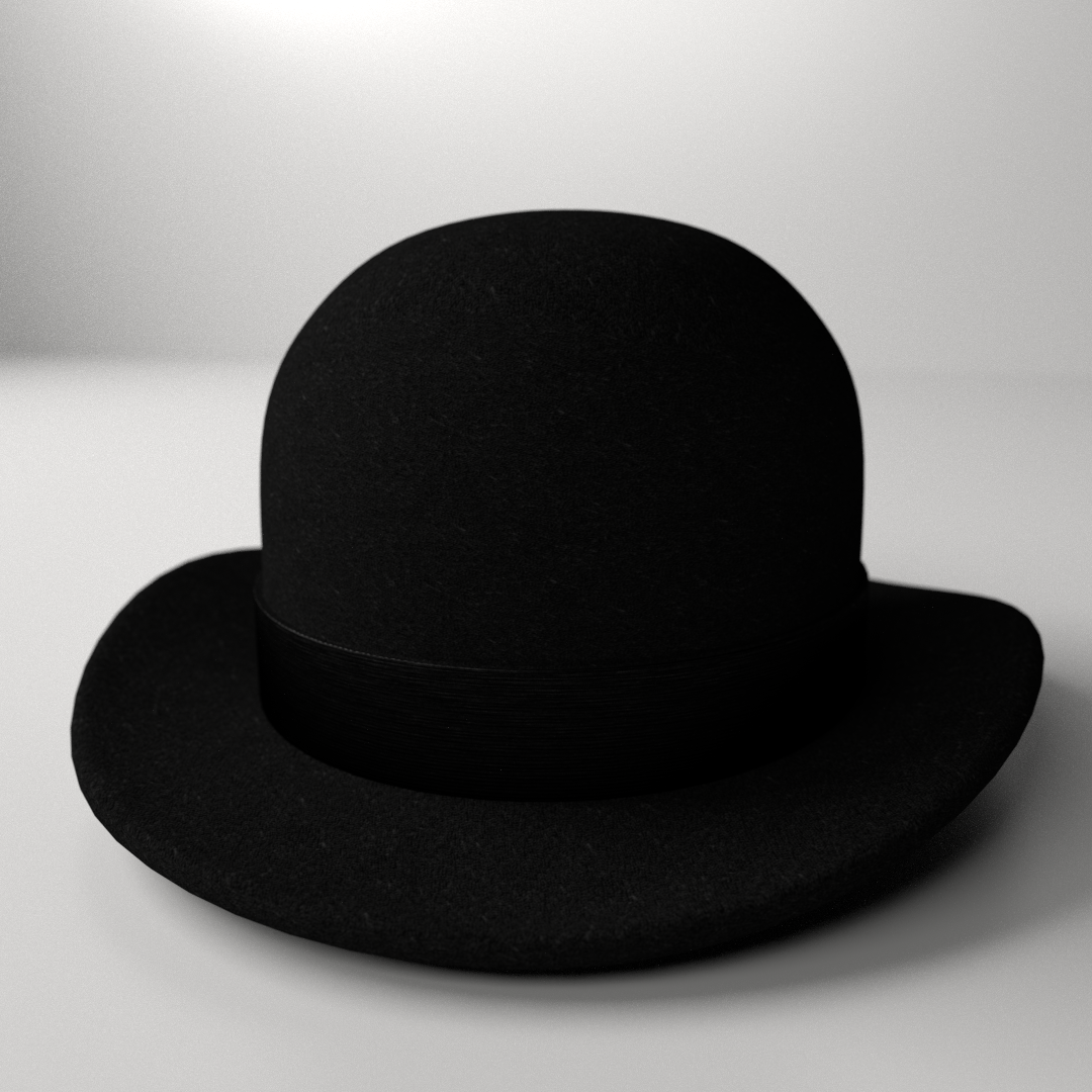 Bowler Hat 3D model_1