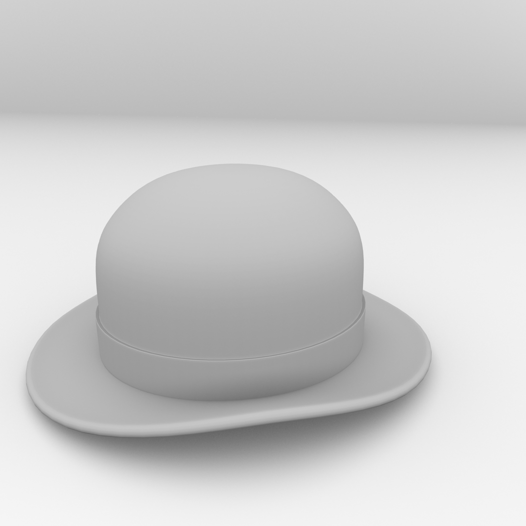 Bowler Hat 3D model_4