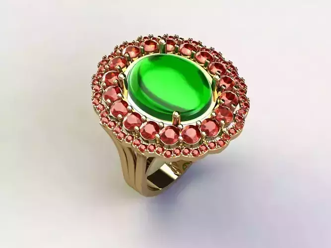 Solitaire women ring use natural gem