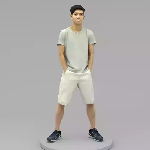 A Young Man Posing with Hands in Pockets III